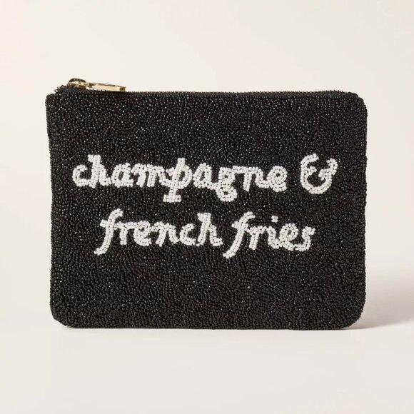 kate spade Handbags - NWT Champagne & French Fries Beaded Clutch - kate spade new york x Target
